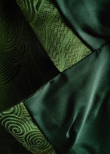 Load image into Gallery viewer, Chinese Style Green Tasseled Button Jacquard Silk Coats Spring