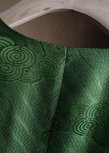 Load image into Gallery viewer, Chinese Style Green Tasseled Button Jacquard Silk Coats Spring