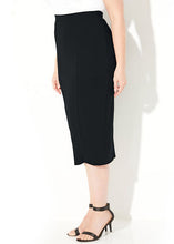 Load image into Gallery viewer, Classy Black High Waist Side Open Patchwork Cotton Skirt Summer