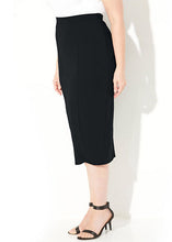 Load image into Gallery viewer, Classy Black High Waist Side Open Patchwork Cotton Skirt Summer