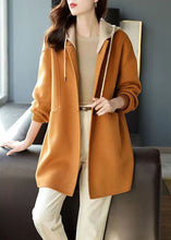 Load image into Gallery viewer, Classy Khaki Button Pockets Patchwork Woolen Hoodies Outwear Fall