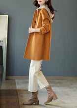 Load image into Gallery viewer, Classy Khaki Button Pockets Patchwork Woolen Hoodies Outwear Fall