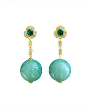 Load image into Gallery viewer, Classy Sterling Silver Inlaid Gem Stone Zircon Drop Earrings