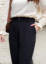 Load image into Gallery viewer, DIY Black High Waist Pockets Spandex Pants Fall