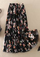 Load image into Gallery viewer, DIY Black Print Tulle pleated skirt Spring
