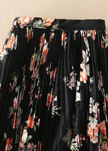 Load image into Gallery viewer, DIY Black Print Tulle pleated skirt Spring