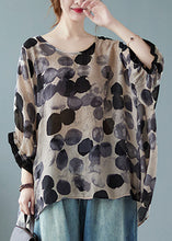 Load image into Gallery viewer, DIY Grey Ruffled Print Shirt Tops Half Sleeve