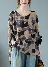 Load image into Gallery viewer, DIY Grey Ruffled Print Shirt Tops Half Sleeve