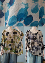 Load image into Gallery viewer, DIY Grey Ruffled Print Shirt Tops Half Sleeve