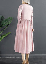Load image into Gallery viewer, DIY Pink Ruffled Patchwork Loose Dress