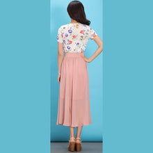 Load image into Gallery viewer, DIY pink elastic waist chiffon clothes big hem Traveling summer Dresses