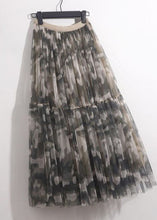 Load image into Gallery viewer, Diy Camouflage Wrinkled Patchwork Tulle Skirt Summer