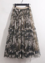 Load image into Gallery viewer, Diy Camouflage Wrinkled Patchwork Tulle Skirt Summer