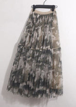 Load image into Gallery viewer, Diy Camouflage Wrinkled Patchwork Tulle Skirt Summer