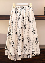 Load image into Gallery viewer, Elegant Apricot Print Front Open Patchwork Chiffon Skirt Summer