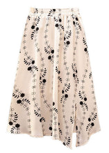 Load image into Gallery viewer, Elegant Apricot Print Front Open Patchwork Chiffon Skirt Summer