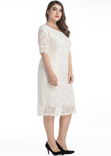 Load image into Gallery viewer, Elegant Beige O-Neck Cozy Lace Long Dress Summer