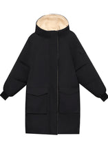 Load image into Gallery viewer, Elegant Black Oversized Hooded Fine Cotton Filled Women Witner Coats