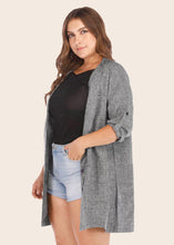 Load image into Gallery viewer, Elegant Grey V Neck Patchwork Button Trench Coats Long Sleeve