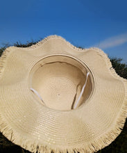 Load image into Gallery viewer, Elegant Pink Straw Woven Beach Floppy Sun Hat