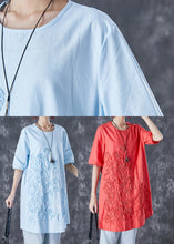 Load image into Gallery viewer, Elegant Sky Blue Embroideried Linen Mid Dress Summer