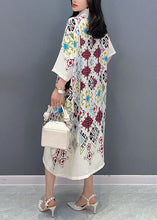 Load image into Gallery viewer, Elegant White Peter Pan Collar Patchwork Cotton Shirts Dress Summer