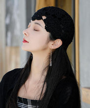 Load image into Gallery viewer, Fashion Black Hollow Out Knit Bonnie Hat