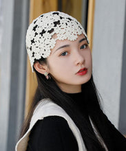 Load image into Gallery viewer, Fashion Black Hollow Out Knit Bonnie Hat