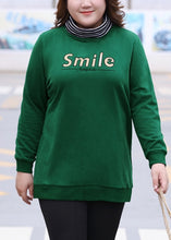 Load image into Gallery viewer, Fashion Green Turtleneck Striped Patchwork Sweatshirts Fall