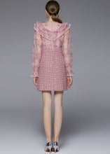 Load image into Gallery viewer, Fashion Pink Sequins Embroideried Patchwork Ruffles Dress Fall