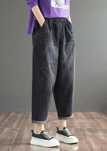 Load image into Gallery viewer, Fine Blue Elastic Waist Pockets Casual Harem Fall Denim Pants