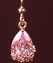 Load image into Gallery viewer, Fine Pink Zircon Pearl Watch Drip Drop Earrings