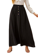 Load image into Gallery viewer, Fitted Black High Waist Patchwork Chiffon Maxi Skirts Summer