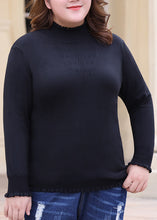 Load image into Gallery viewer, Fitted Black Turtleneck Cozy Knit Sweaters Fall