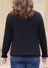 Load image into Gallery viewer, Fitted Black Turtleneck Cozy Knit Sweaters Fall