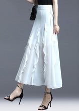 Load image into Gallery viewer, Fitted White Ruffled Patchwork Chiffon Skirts Summer