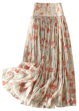 Load image into Gallery viewer, Fitted Zip Up Print wrinkled Tulle Skirt Spring