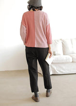 Load image into Gallery viewer, For Work pink tops o neck plus size clothing fall sweaters