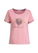 Load image into Gallery viewer, French Pink O-Neck Embroideried Patchwork Tanks Short Sleeve