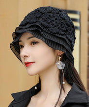 Load image into Gallery viewer, Handmade Mulberry Lace Patchwork Knit Bonnie Hat