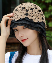 Load image into Gallery viewer, Handmade Mulberry Lace Patchwork Knit Bonnie Hat