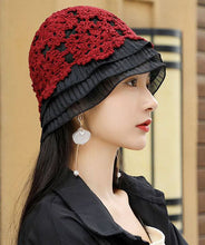 Load image into Gallery viewer, Handmade Mulberry Lace Patchwork Knit Bonnie Hat