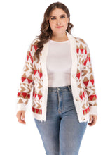 Load image into Gallery viewer, Handmade Print Patchwork Button Knit Coats Fall