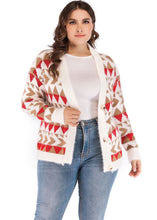 Load image into Gallery viewer, Handmade Print Patchwork Button Knit Coats Fall