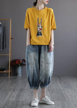 Load image into Gallery viewer, Italian Blue Pockets Elastic Waist Harem Pants denim