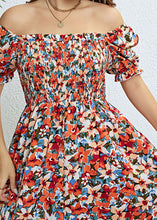 Load image into Gallery viewer, Italian Floral Wrinkled Patchwork Cotton Long Dress Puff Sleeve