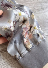 Load image into Gallery viewer, Italian Grey Stand Collar Print Patchwork Silk Jackets Spring