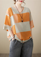 Load image into Gallery viewer, Italian Orange Oversized Drawstring Cotton Shirt Summer