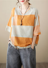 Load image into Gallery viewer, Italian Orange Oversized Drawstring Cotton Shirt Summer