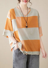 Load image into Gallery viewer, Italian Orange Oversized Drawstring Cotton Shirt Summer